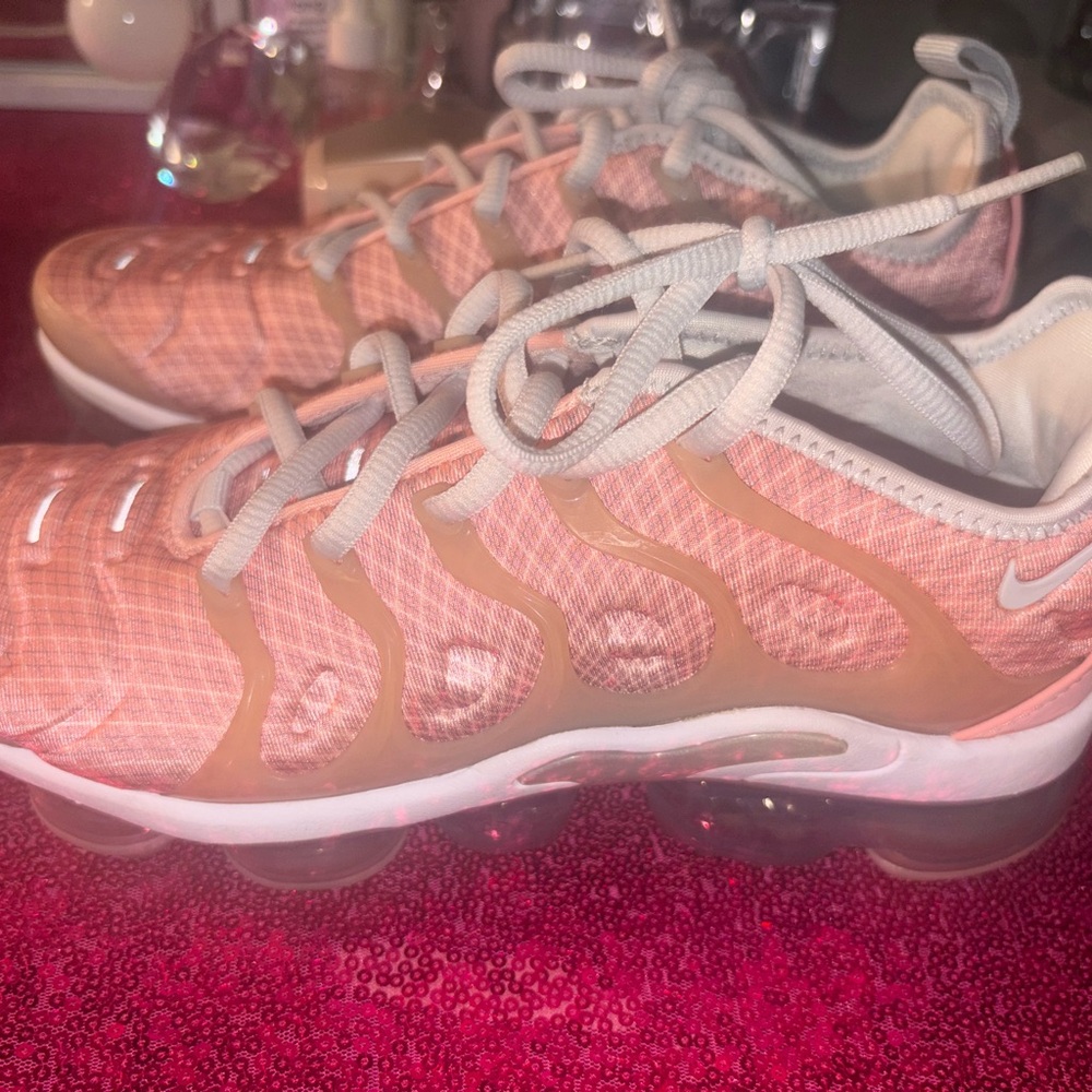 Nike Coral and White Air Max Sneakers